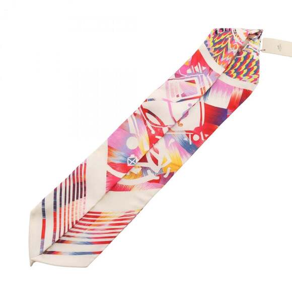 HERMES White Silk Scarf - Picture 3 of 5